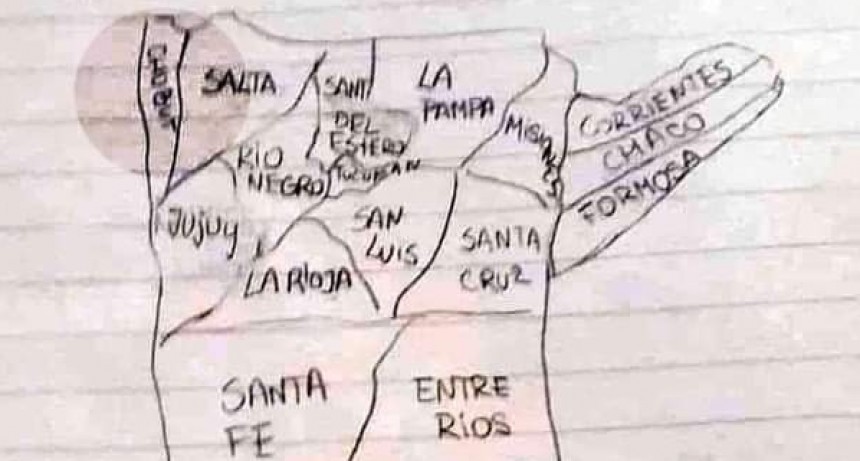 Una estudiante ubicó las provincias de memoria y el resultado fue catastrófico