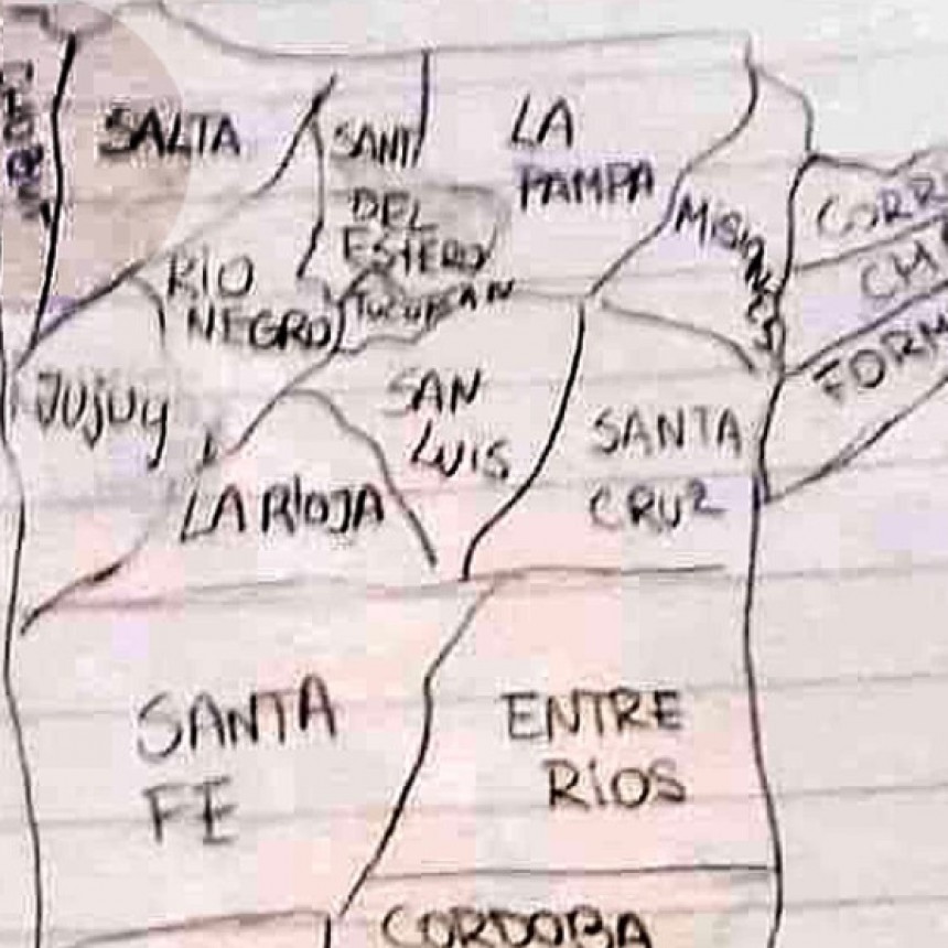 Le pidió a sus alumnos que ubiquen las provincias en un mapa y generó revuelo: 