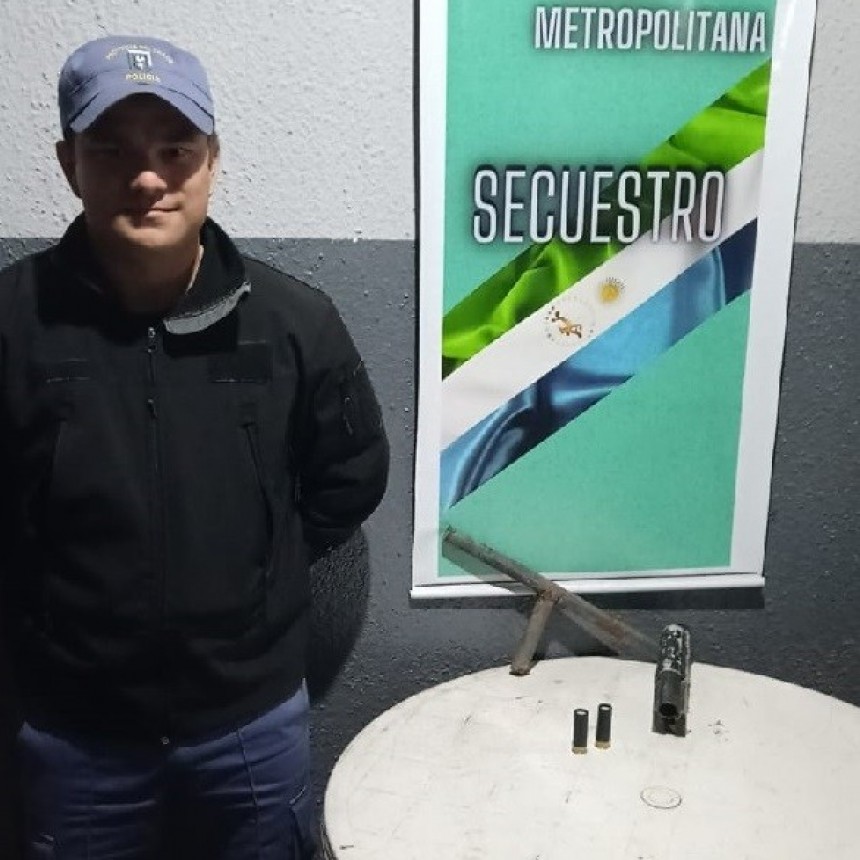 Producía desorden con una “tumbera” y fue aprehendido