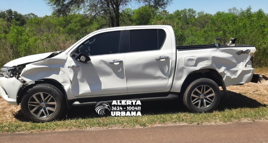 Intentó evadir un animal vacuno y perdió el control de su vehículo